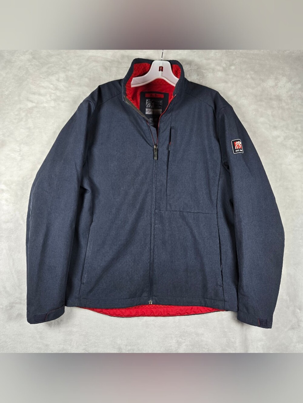 Oobe Chick-fil-A Team Style Employee Jacket Mens Sz Medium Fleece Softshell Blue